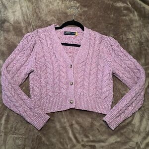 Polo women’s cropped cable cardigan!